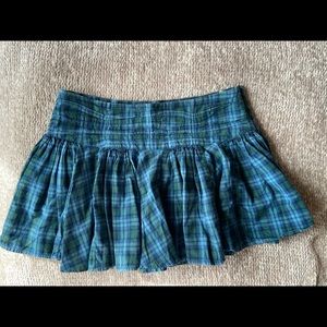 Blue & green plaid skirt juniors size 9